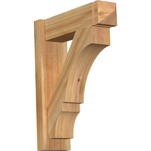 Ekena Millwork Balboa Rough Sawn Arts and Crafts Outlooker, Western Red Cedar, 6"W x 20"D x 24"H OUT06X20X24BOA03RWR - main